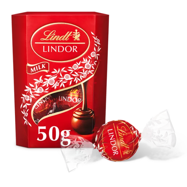 LINDOR pralinky Mléčná čokoláda 50g